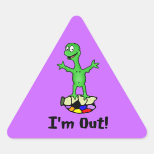 Pegatina Triangular Pegatinas de la tortuga de afuera