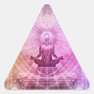 Pegatina Triangular Pegatinas de Meditación de Yoga del Símbolo Chakra