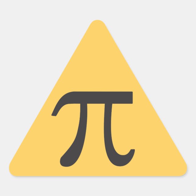 Pegatina Triangular Pegatinas De Símbolo Pi (Anverso)