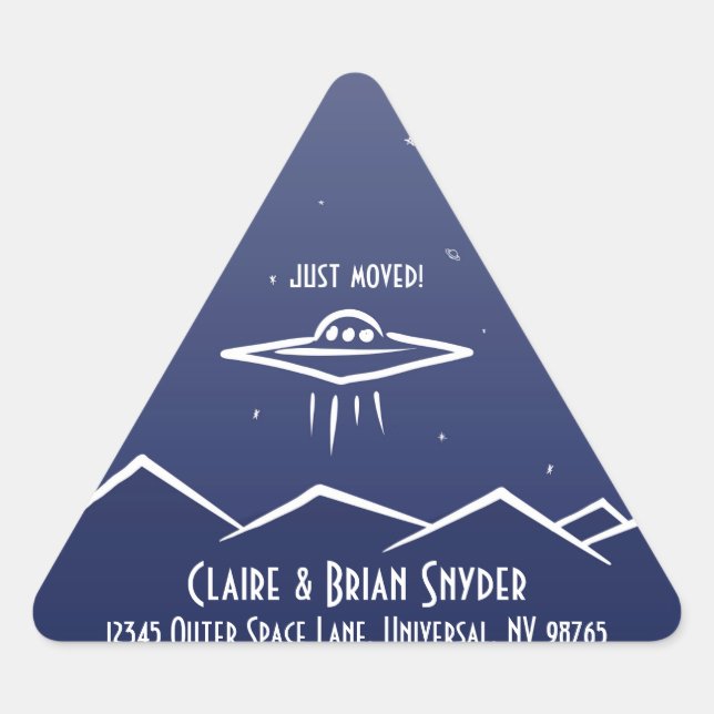 Pegatina Triangular Pegatinas de sobres movidos por el cielo de la nav (Anverso)