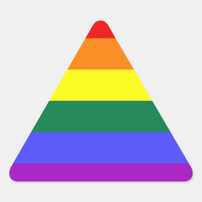 Pegatina Triangular PEGATINAS del Orgullo LGBT (Triángulo) (Anverso)