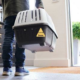 Pegatina Triangular Pegatinas del triángulo amarillo del perro dachshu