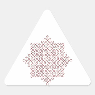 Pegatina Triangular Pegatinas del Triángulo - Kolam Art-1