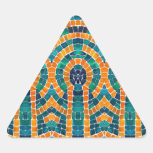 Pegatina Triangular PEGATINAS del triángulo MOSAICO de ORO ICONS