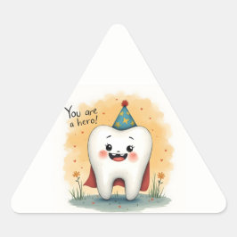 Pegatina Triangular Pegatinas para pequeños pacientes dentistas