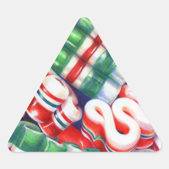 Pegatina Triangular Pegatinas RIBBON CANDY Triangle (Anverso)