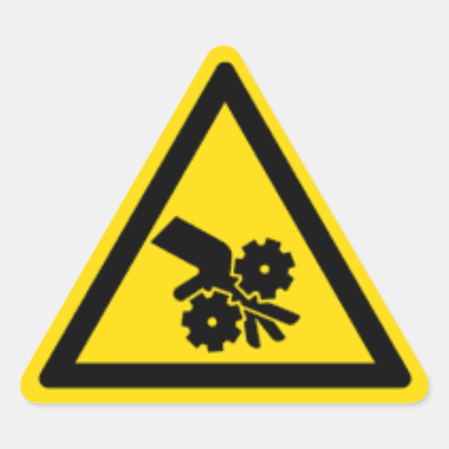 Pegatina Triangular Peligro de advertencia de los indicadores (Anverso)