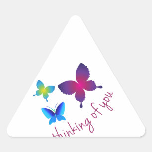 Pegatina Triangular Pensamiento en usted