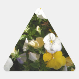 Pegatina Triangular Pensamientos Blancos y Amarillos