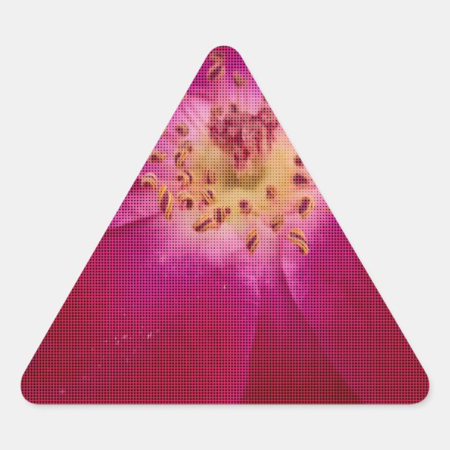 Pegatina Triangular Perfección Petal: arte de patrón Petal Rosa contro (Anverso)