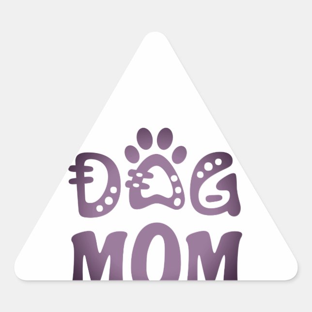 Pegatina Triangular Perro Mamá (Anverso)