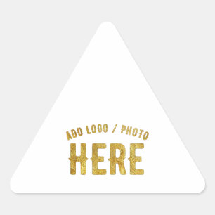 PEGATINA TRIANGULAR PERSONALIZABLE MODERNO ESTILO BLANCO VERIFICADO MA