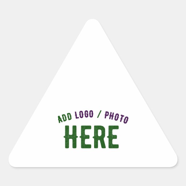 PEGATINA TRIANGULAR PERSONALIZABLE MODERNO ESTILO BLANCO VERIFICADO MA (Anverso)