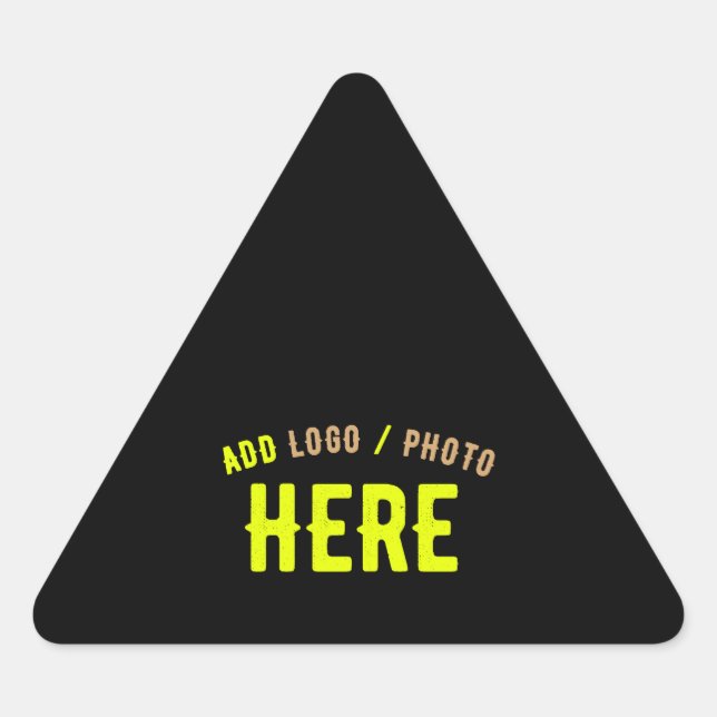 PEGATINA TRIANGULAR PERSONALIZABLE MODERNO ESTILO NEGRO VERIFICADO MAR (Anverso)