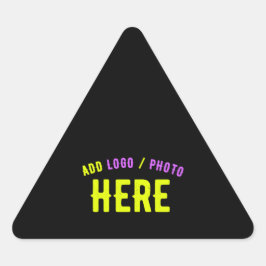 PEGATINA TRIANGULAR PERSONALIZABLE MODERNO ESTILO NEGRO VERIFICADO MAR