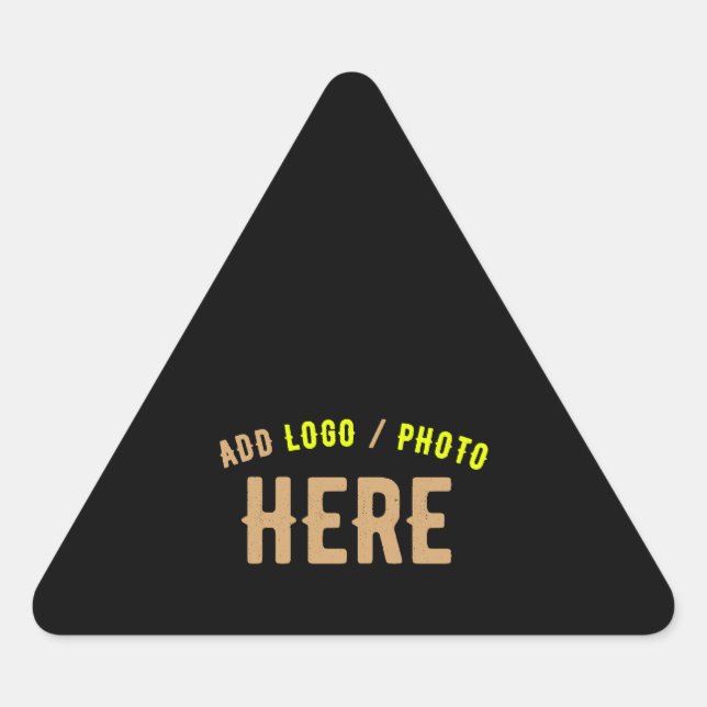 PEGATINA TRIANGULAR PERSONALIZABLE MODERNO ESTILO NEGRO VERIFICADO MAR (Anverso)