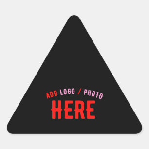 PEGATINA TRIANGULAR PERSONALIZABLE MODERNO ESTILO NEGRO VERIFICADO MAR