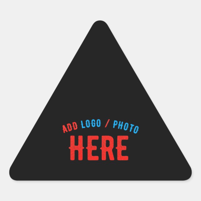 PEGATINA TRIANGULAR PERSONALIZABLE MODERNO ESTILO NEGRO VERIFICADO MAR (Anverso)