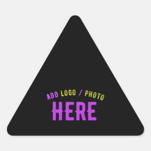 PEGATINA TRIANGULAR PERSONALIZABLE MODERNO ESTILO NEGRO VERIFICADO MAR