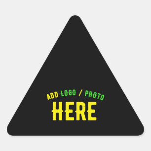 PEGATINA TRIANGULAR PERSONALIZABLE MODERNO ESTILO NEGRO VERIFICADO MAR