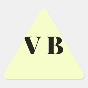 Pegatina Triangular personalizado de color negro de color negro y pers