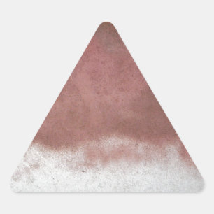 Pegatina Triangular personalizado de lujo rosa y blanco