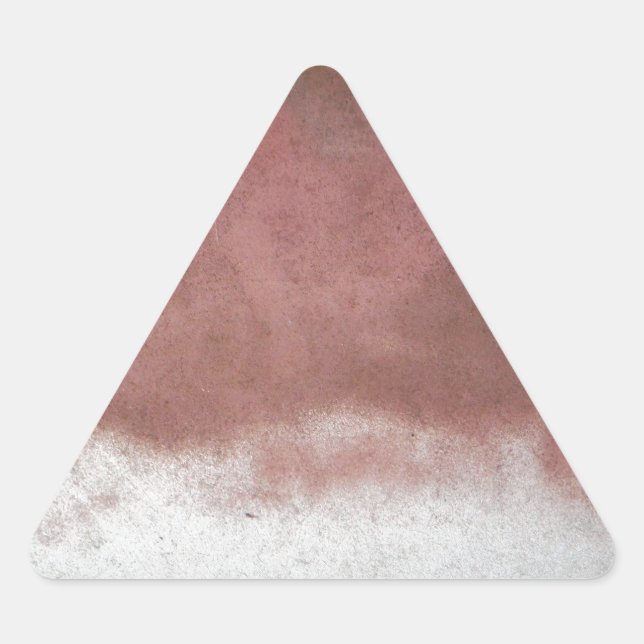 Pegatina Triangular personalizado de lujo rosa y blanco (Anverso)