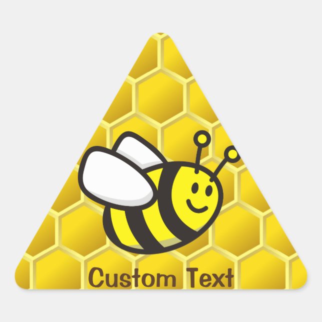 Pegatina Triangular Personalizado Honeybee (Anverso)