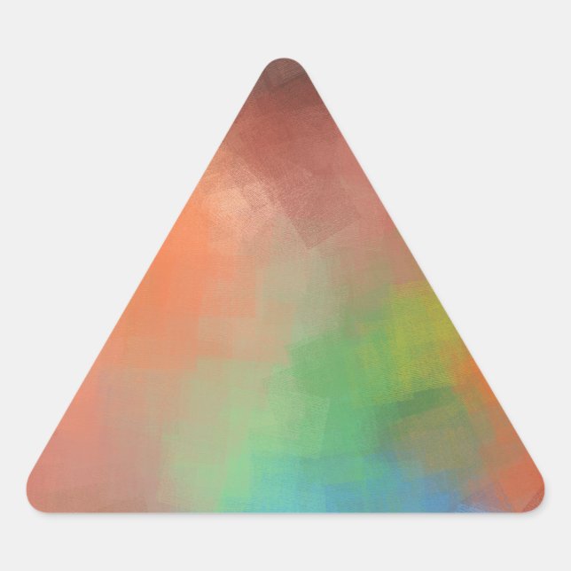 Pegatina Triangular Personalizado Resumen Plantilla en blanco Moderno  (Anverso)