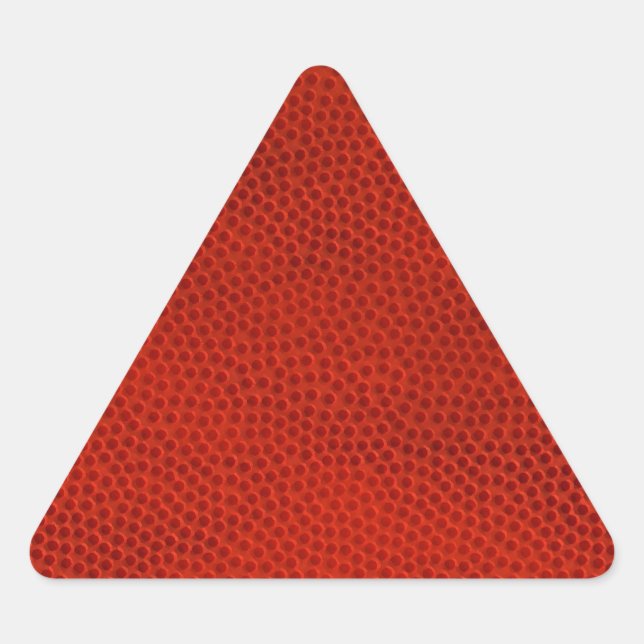 Pegatina Triangular Piel de textura más cercana al baloncesto (Anverso)