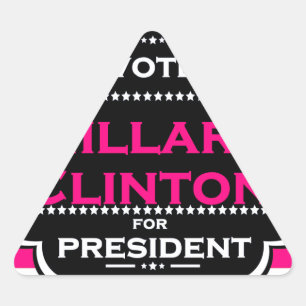 Pegatina Triangular pink hillary clinton