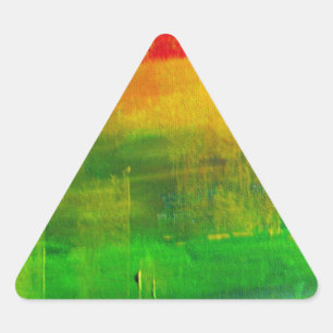 Pegatina Triangular Pintura abstracta