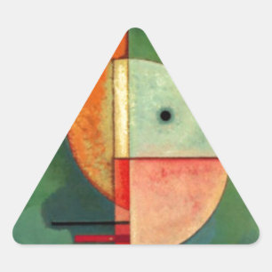 Pegatina Triangular Pintura abstracta ascendente de Kandinsky