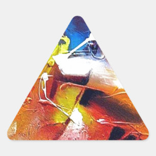 Pegatina Triangular Pintura abstracta de expresionismo