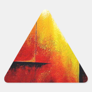 Pegatina Triangular Pintura abstracta de Hizli