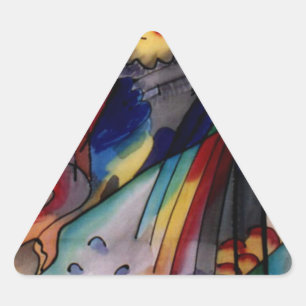 Pegatina Triangular Pintura abstracta de Kandinsky 1913