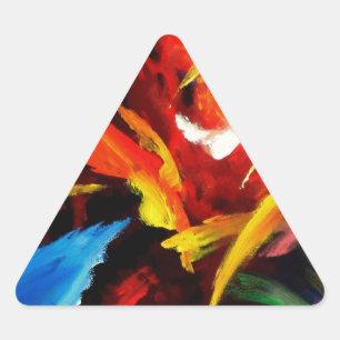 Pegatina Triangular Pintura abstracta de Serdar Hizli