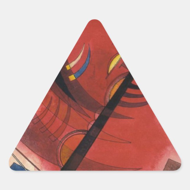 Pegatina Triangular Pintura abstracta de simulación interior (Anverso)