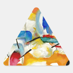 Pegatina Triangular PixDezines Kandinsky 1913 Batalla Naval Improv 31
