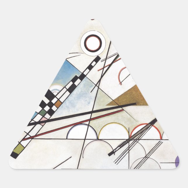 Pegatina Triangular PixDezines Kandinsky 1923 Composición VIII (Anverso)