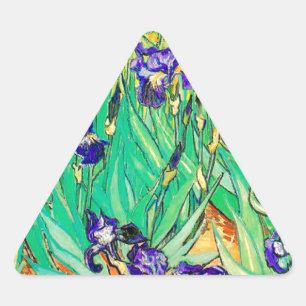 Pegatina Triangular PixDezines van gogh iris/st. remy