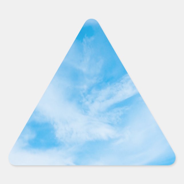 Pegatina Triangular Plantilla en blanco Azul cielo naturaleza Nubes bl (Anverso)