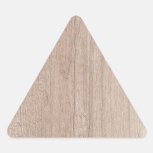Pegatina Triangular Plantilla en blanco con aspecto de tabla de madera