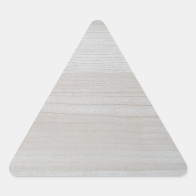 Pegatina Triangular Plantilla en blanco de madera elegante diseño natu (Anverso)