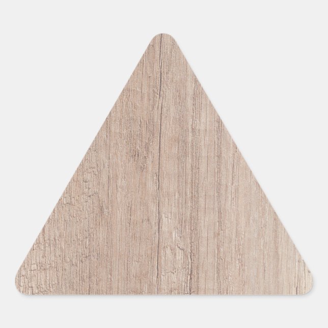Pegatina Triangular Plantilla en blanco de tablero de madera creativa  (Anverso)