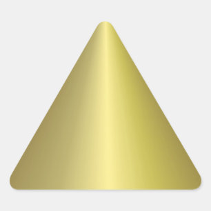 Pegatina Triangular Plantilla en blanco personalizada Faux Gold Elegan
