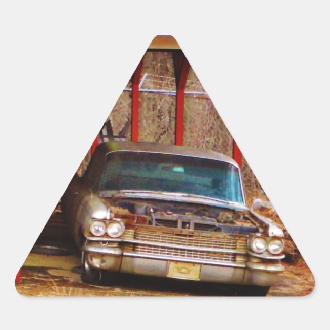 Pegatina Triangular Plata 1963 Sadan Deville (Anverso)
