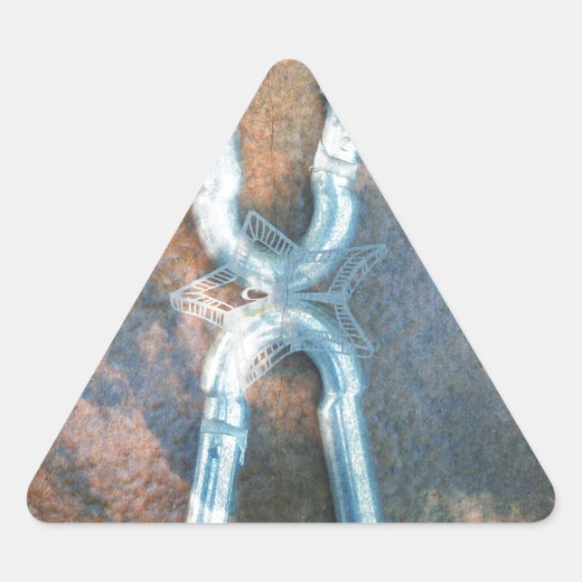 Pegatina Triangular Plata infinita Bonito diseño inspirador arte (Anverso)