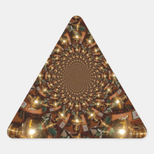 Pegatina Triangular Plata y Oro Elegante Té Cultura - Samov de época
