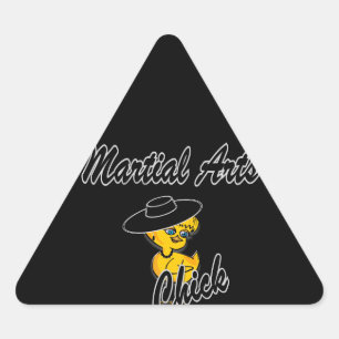 Pegatina Triangular Polluelo #4 de los artes marciales